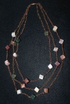 Jasper Cube & Copper Chain Necklace