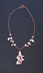 Pink & Copper Dangle Necklace